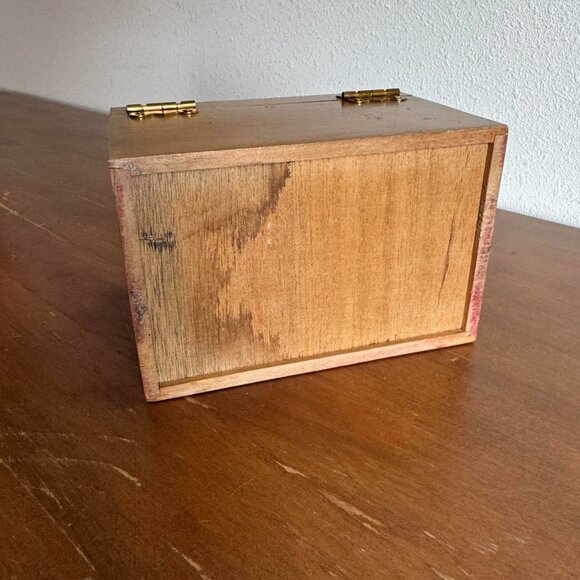 Vintage Wooden Recipe Index Box, Vegetable Theme Decor - Picture 7 of 8